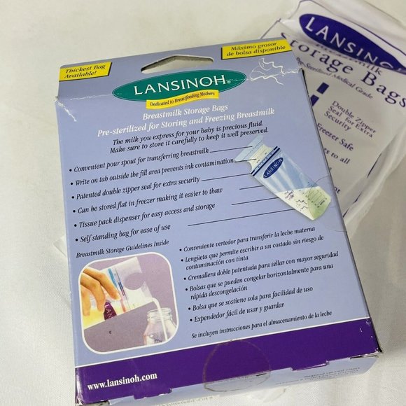 Lansinoh Breastmilk Storage Bags 75 Pre Sterilized Bags For Storing And Freezing - Picture 6 of 14